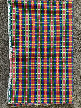 Vintage Multicolor Plaid Fabric – Bright Colors